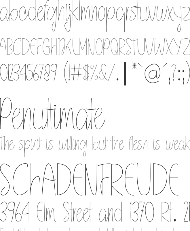 Jeconia font preview