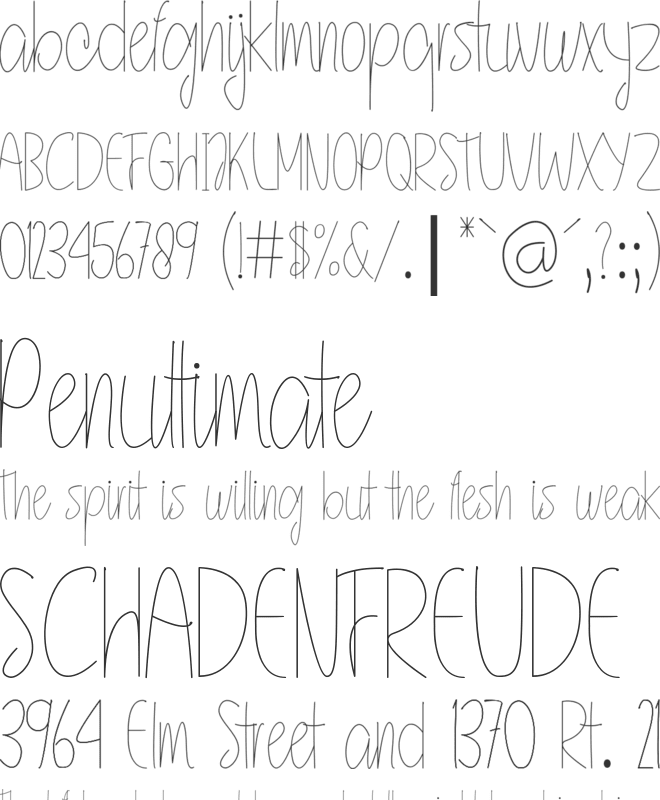 Jeconia font preview