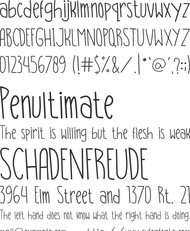 Classic Story font preview