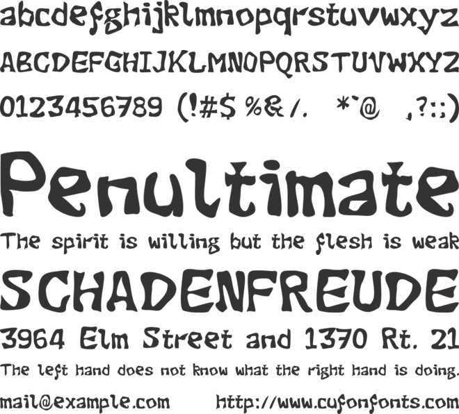 Evil Green Plant font preview