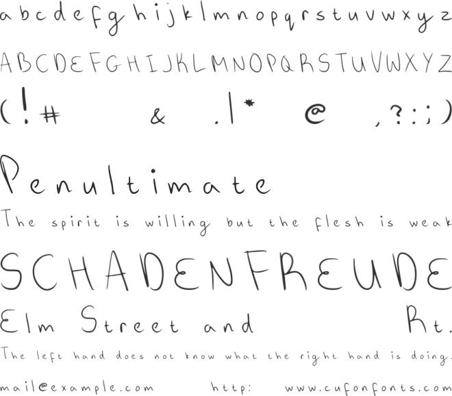 Sloppy Annabelle font preview