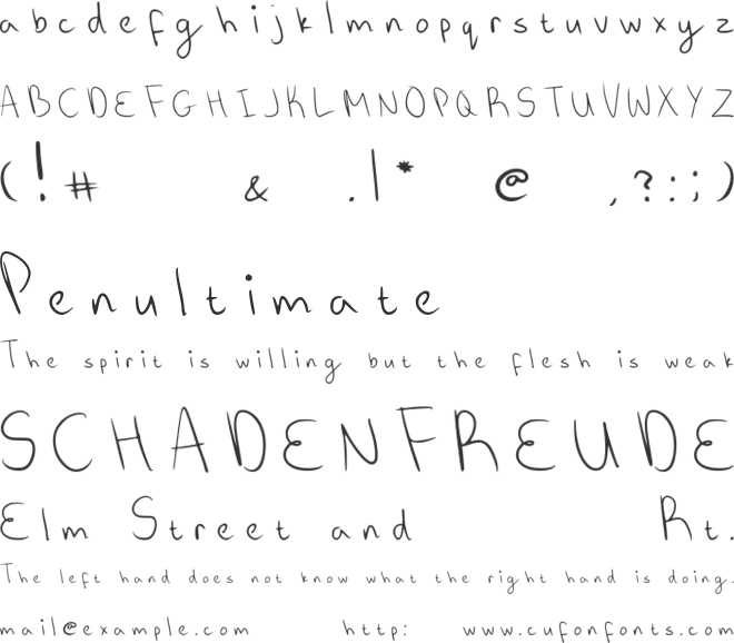 Sloppy Annabelle font preview