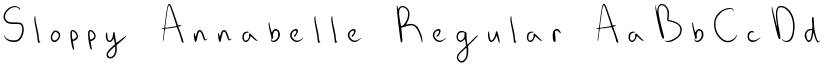 Sloppy Annabelle Regular font