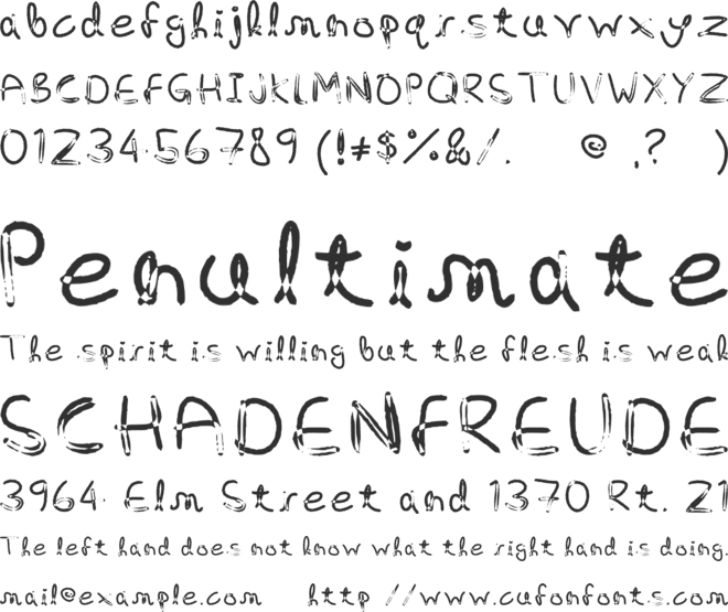 Wax font preview