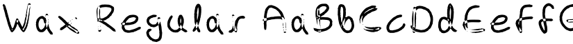Wax Regular font