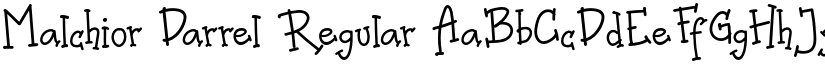 Malchior Darrel Regular font