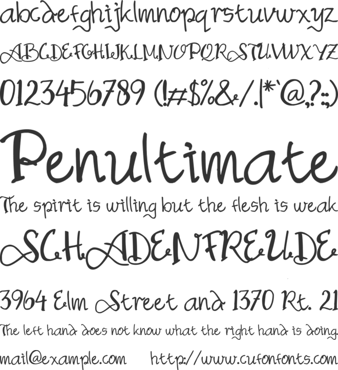 Miiy font preview