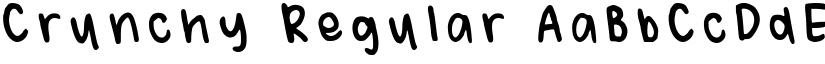 Crunchy Regular font