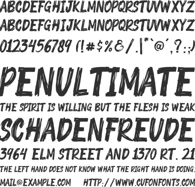 Crushed Stone font preview
