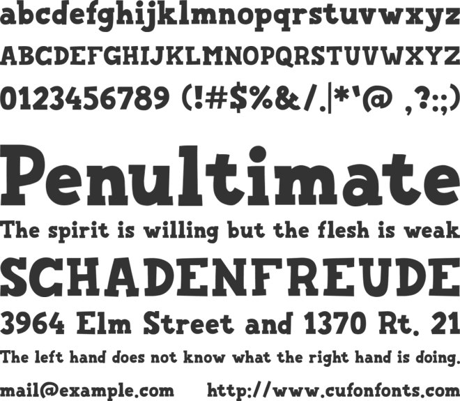 PIZZARIA font preview