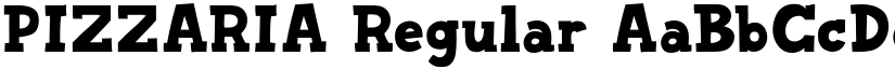 PIZZARIA Regular font