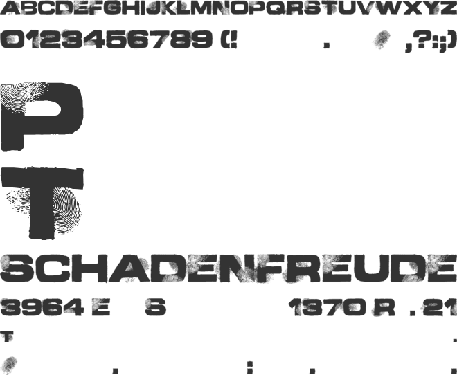 Finger Printed font preview