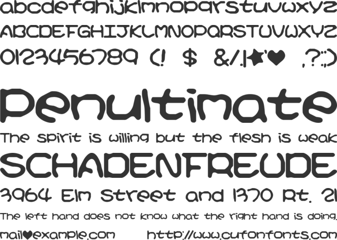 Kirby No Kira Kizzu font preview