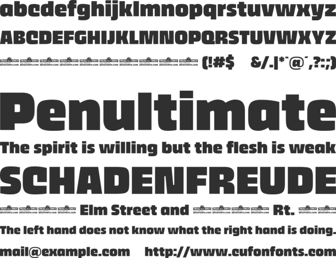 Thicker Trial font preview