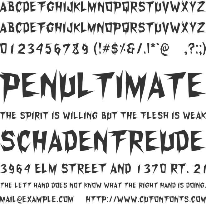 Xerker FW font preview