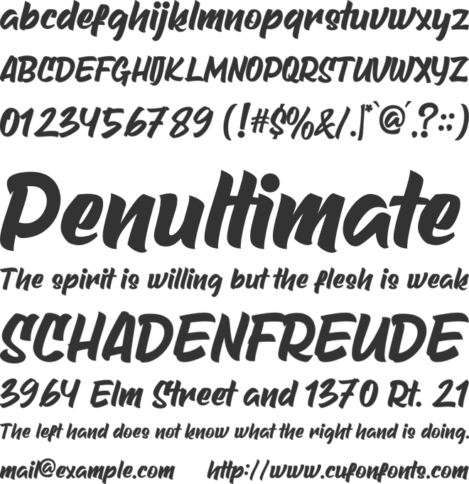 Headlight font preview