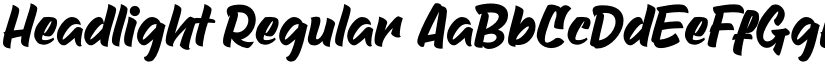 Headlight Regular font