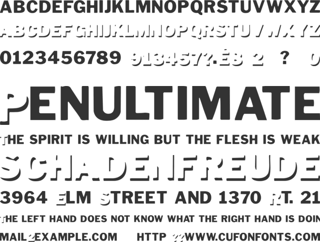 Down Town Auto font preview
