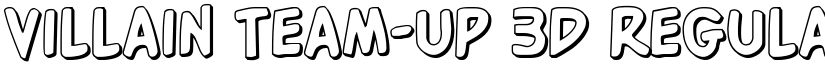 Villain Team-Up 3D Regular font