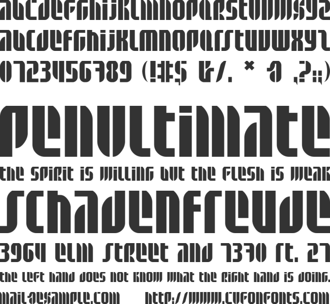 BD Alm font preview