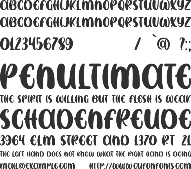 SWEET DUCK Personal Use Only font preview