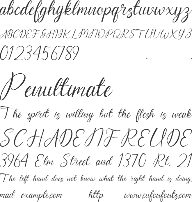 Raellisca font preview