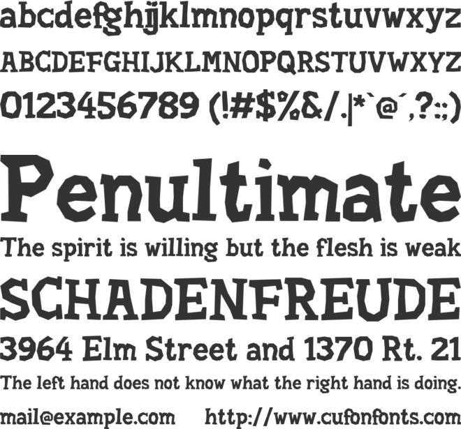 Hard Compound font preview