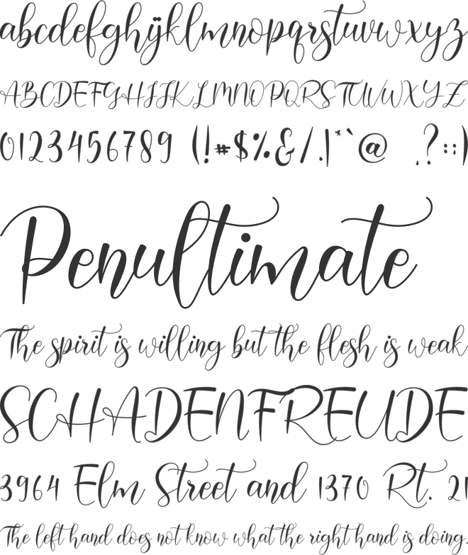 Harelia font preview