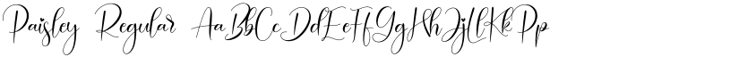 Paisley Regular font