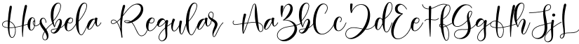 Hosbela Regular font