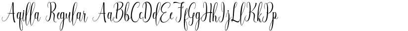 Aqilla Regular font