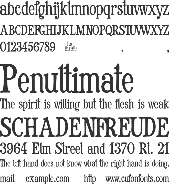 La Formalita font preview