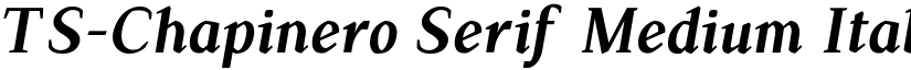 TS-Chapinero Serif Medium Italic font