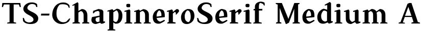 TS-ChapineroSerif Medium font