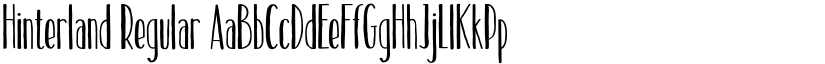 Hinterland Regular font