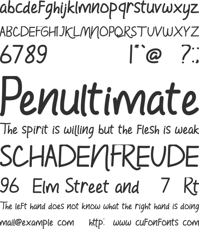 HolidayFunday font preview