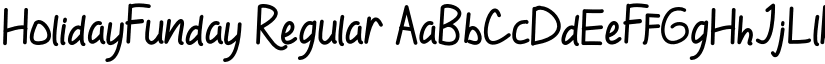 HolidayFunday Regular font