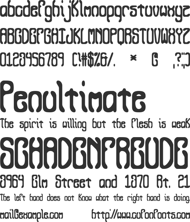 Queasy BRK font preview