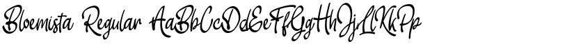 Bloemista Regular font