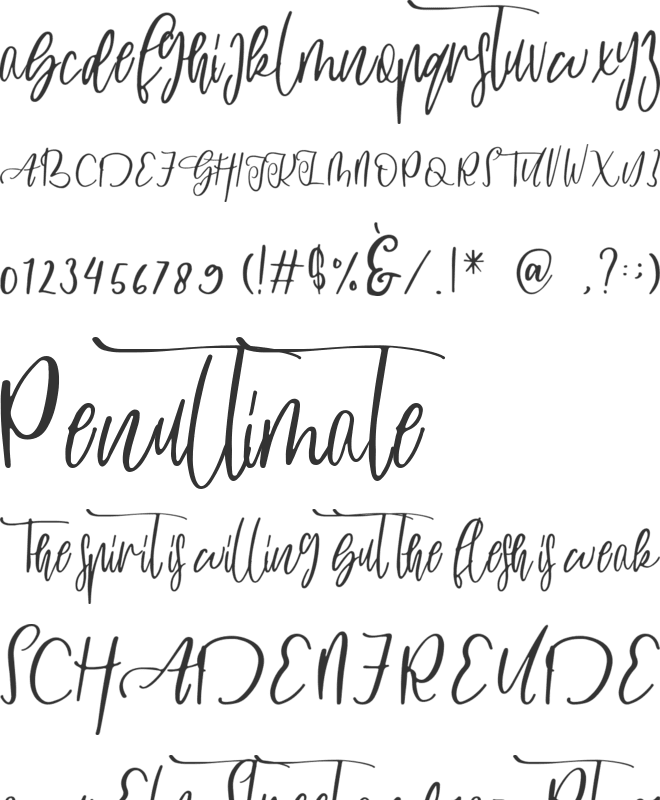 Juliant font preview