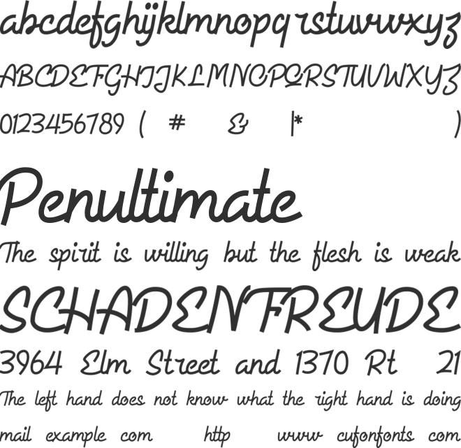 Allysia font preview