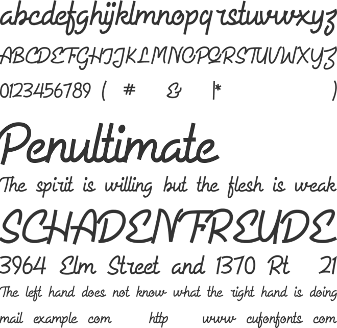 Allysia font preview