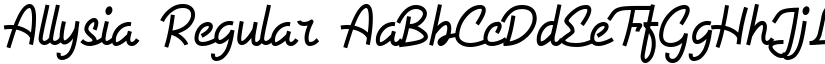 Allysia Regular font