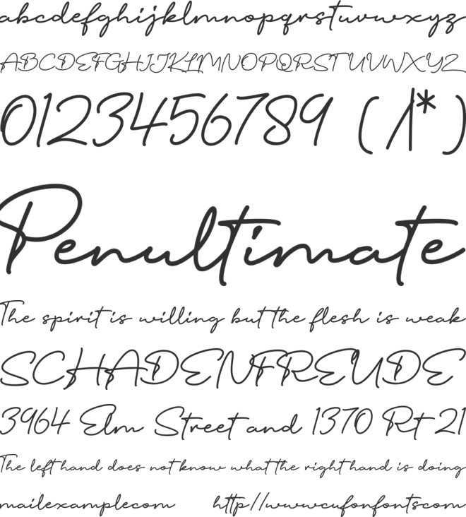 Pottoray font preview