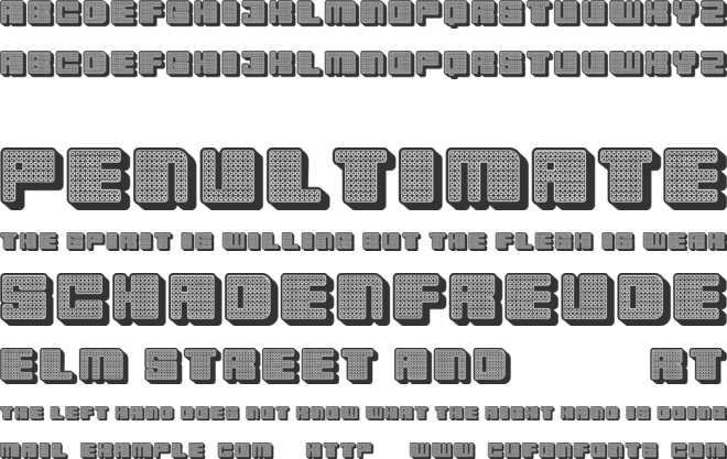 Pollution font preview