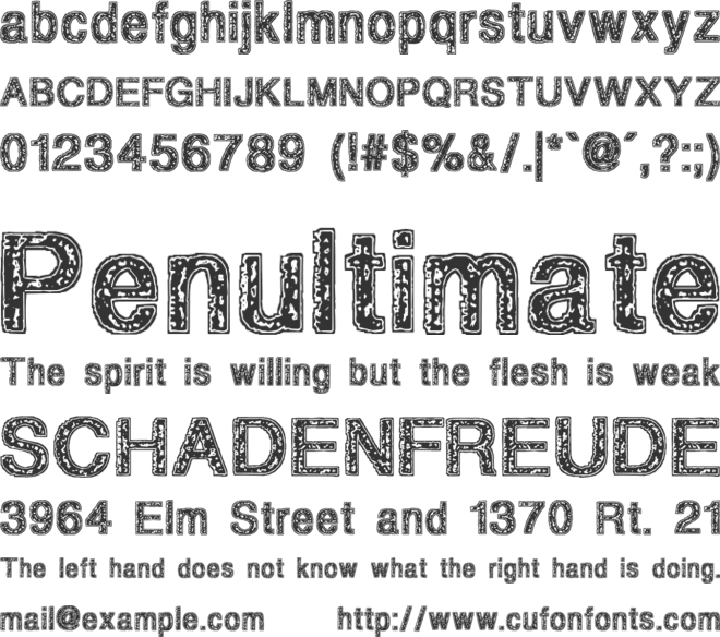 Degrading Morals font preview