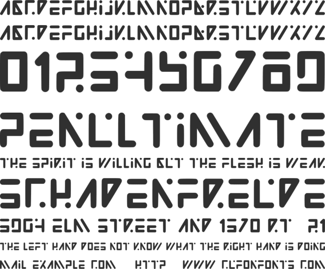 A font preview