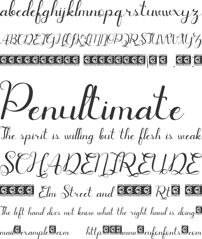 Vanetta font preview