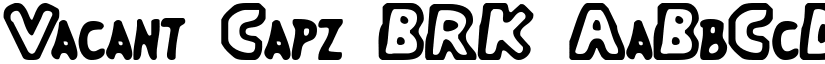 Vacant Capz BRK font