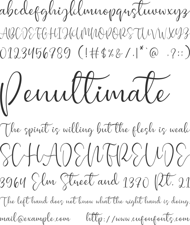 Chiesty font preview